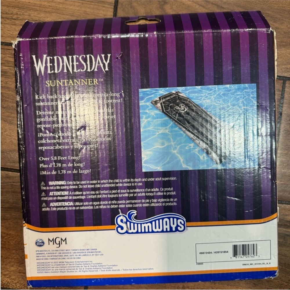 Wednesday Addams themed inflatable Pool Float - Picture 6 of 6